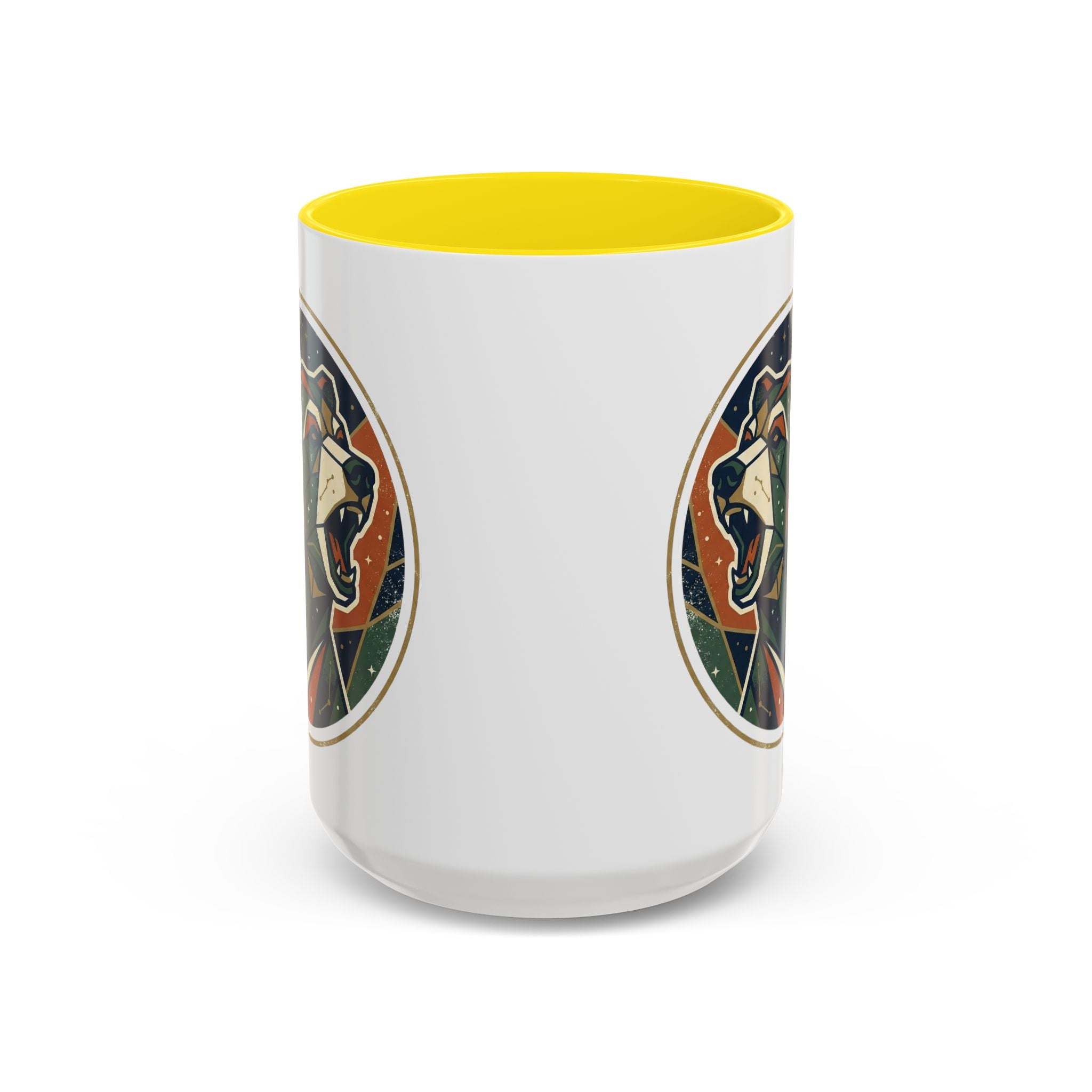 Geometric Roaring Bear Mug | Accent Coffee Mug