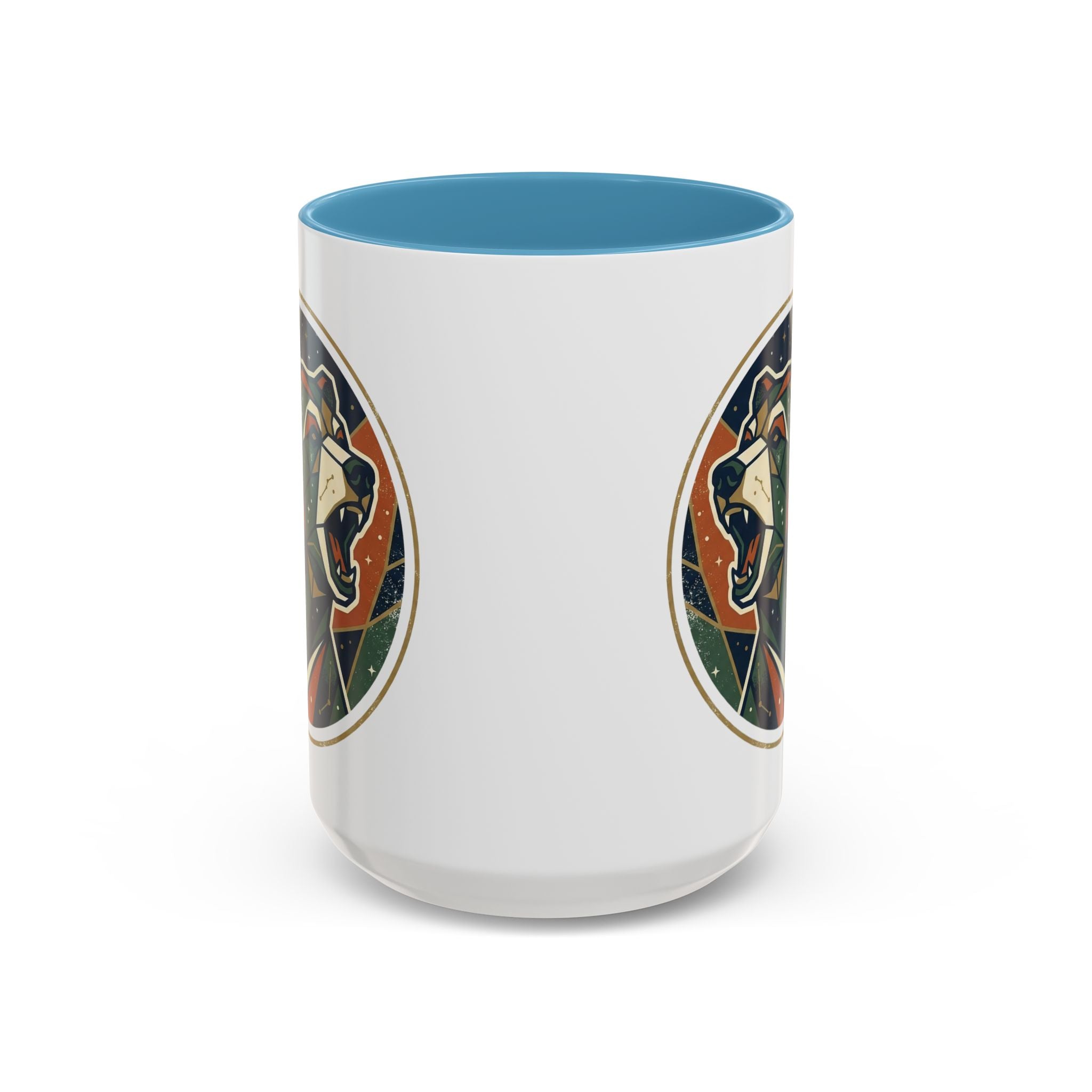 Geometric Roaring Bear Mug | Accent Coffee Mug