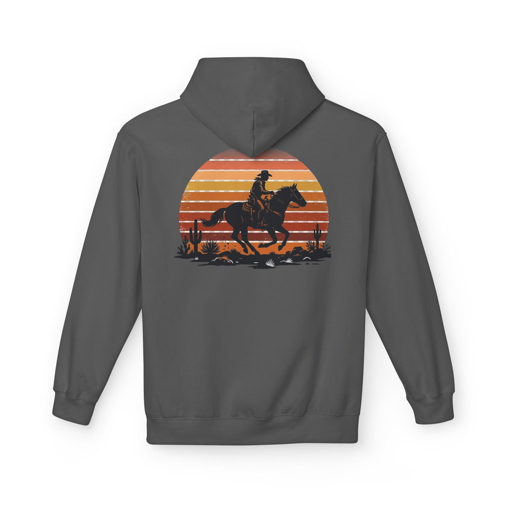 Horse Rider Sunset Hoodie — Retro Western Equestrian Sweatshirt