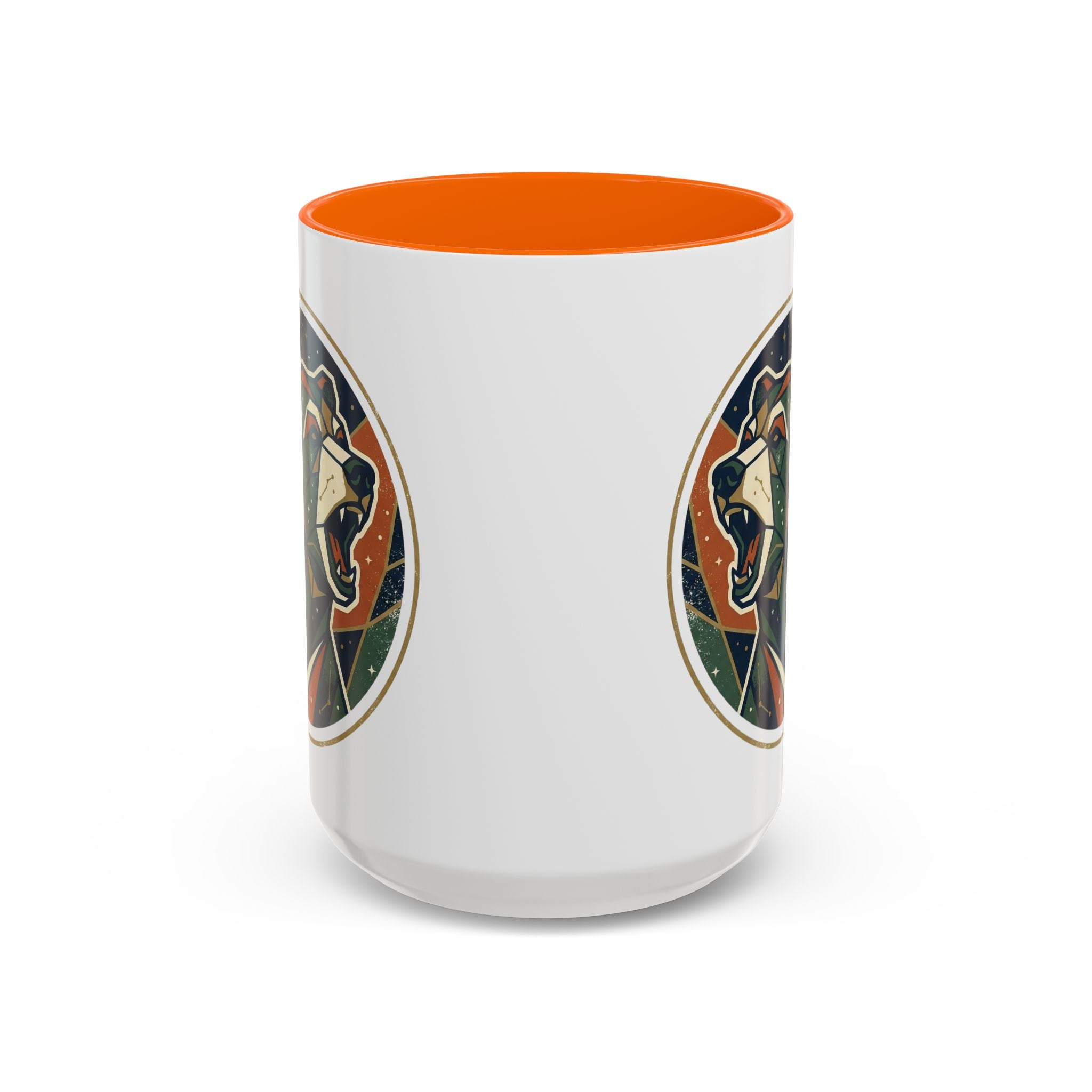 Geometric Roaring Bear Mug | Accent Coffee Mug